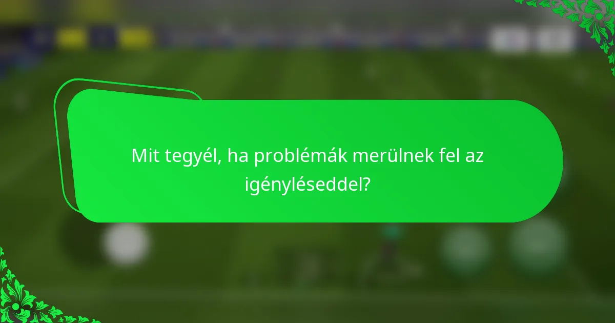 Mit tegyél, ha problémák merülnek fel az igényléseddel?